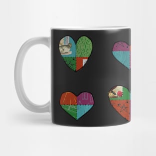 Jewel-Tone Patchwork Hearts Mug